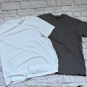 Men's White and Gray cotton T-Shirts